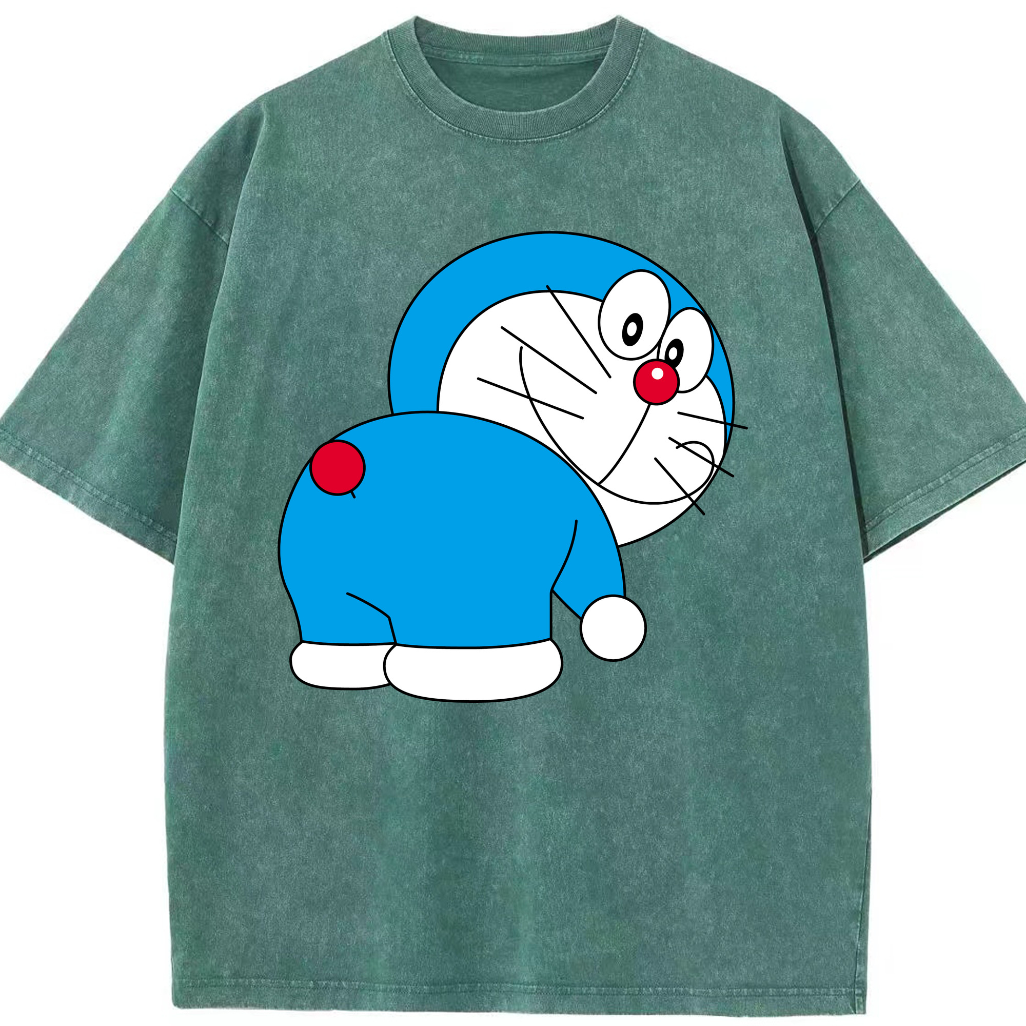 （画像用） ドラえもん Doraemon 綿100% ヴィンテージ風 半袖Tシャツ（フロントプリント）